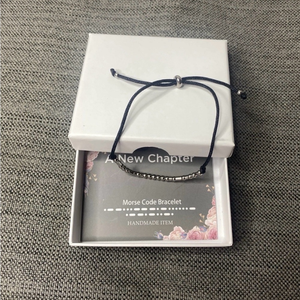 Morse Code Bracelet “A New Chapter” Adjustable Friendship Gift Bracelet